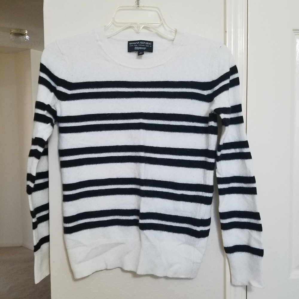 Banana Republic Striped Italian Yarn Sweater
